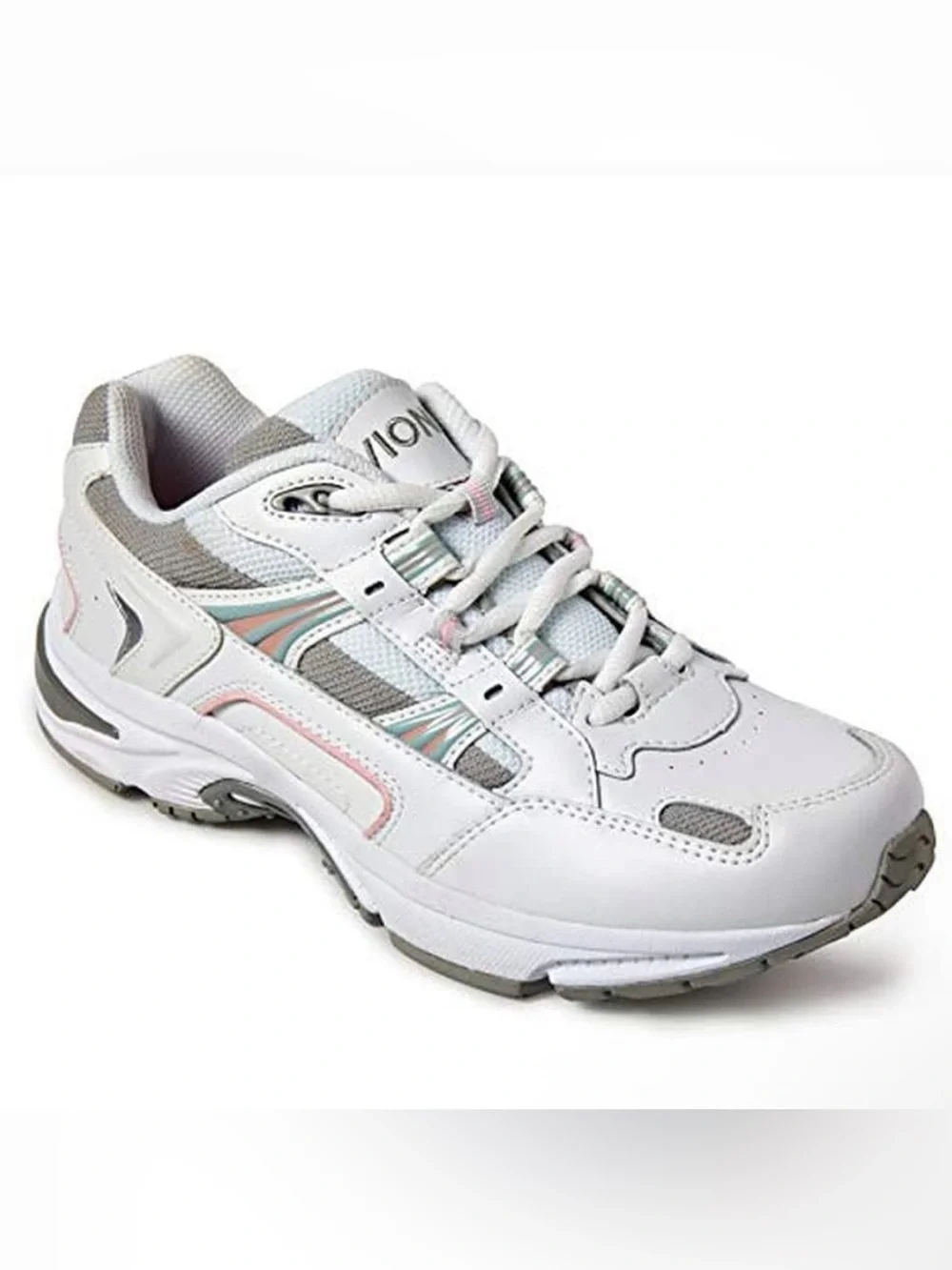 Vionic 23 Walk Walking Athletic Sneakers Pink White Leather Women’s Size 9.5 New
